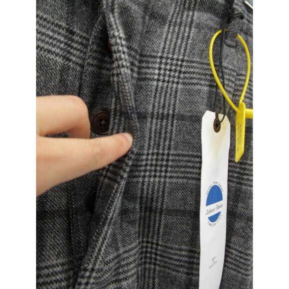 Labour Union Pants 34 Wool Trousers Plaid Pleated Button Fly 34X29 NEW - Picture 2 of 13